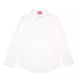 Diesel Boys Long Sleeve White Dress Shirt_ J01746