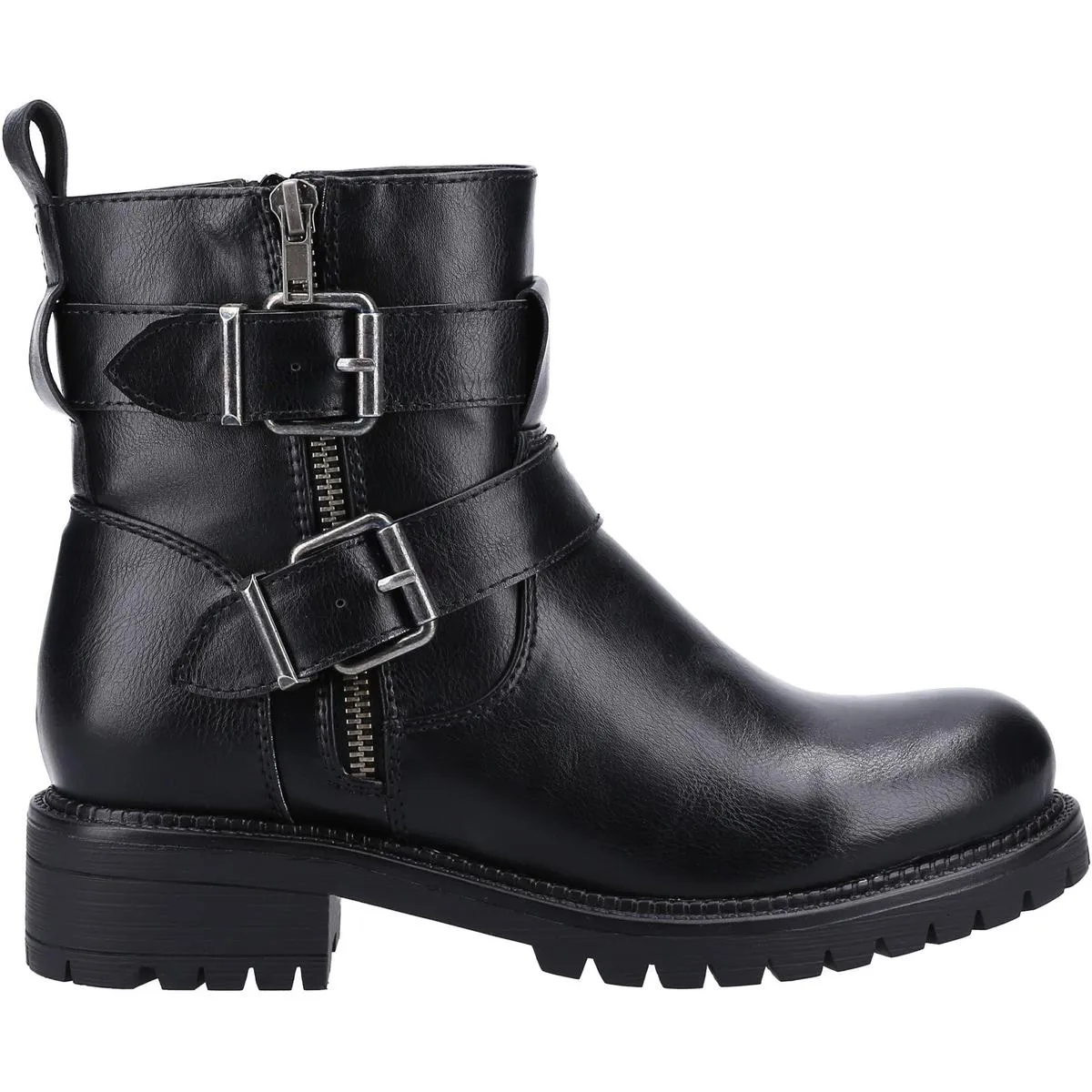 Divaz Sarah Zip Up Boot Black