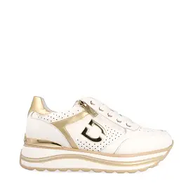 DONNA SERENA White Platform Trainer