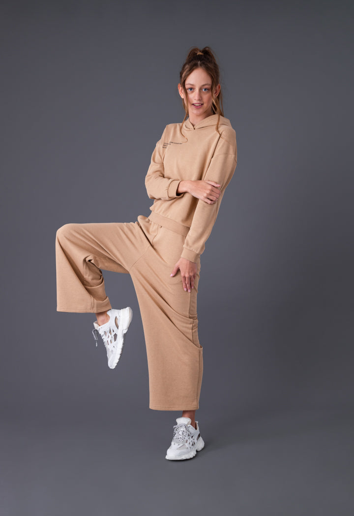 Drawstring Waist Wide Leg Pants