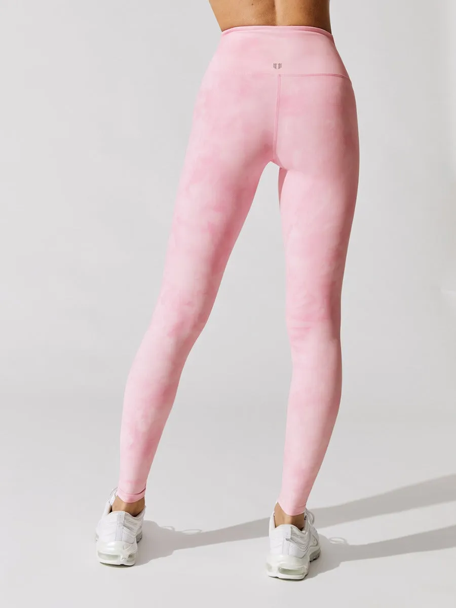 Eagle Pose Legging - Pink Tie Dye