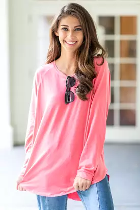 Easy Like Sunday Grapefruit Pink Tunic