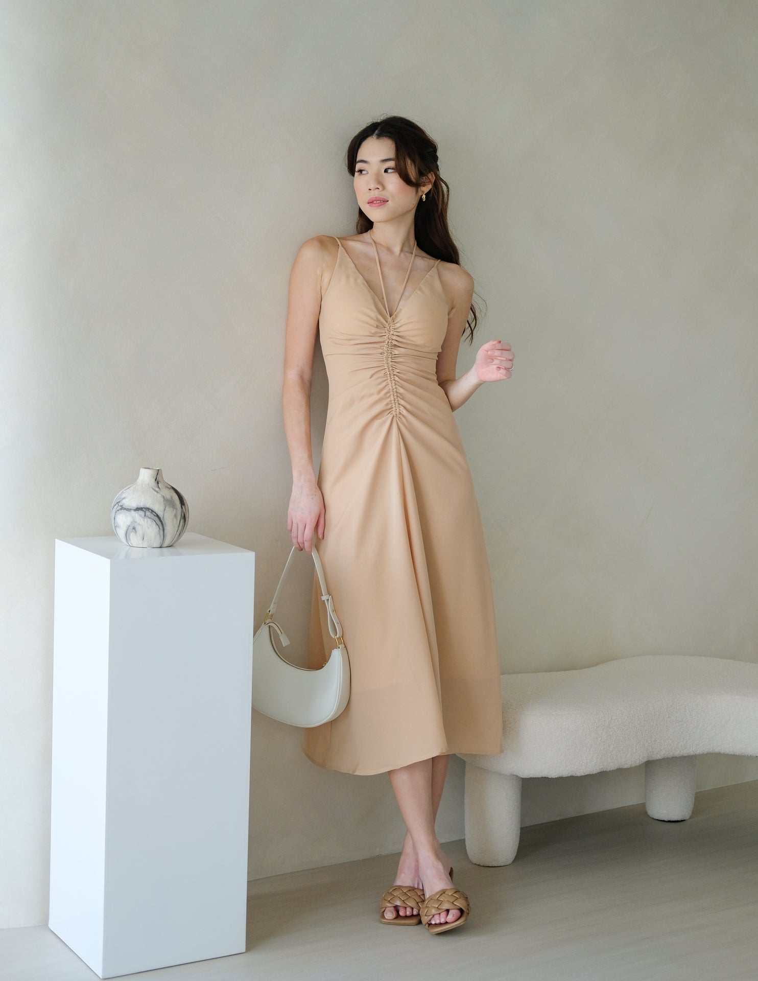 Elizabeth Dress in Sand