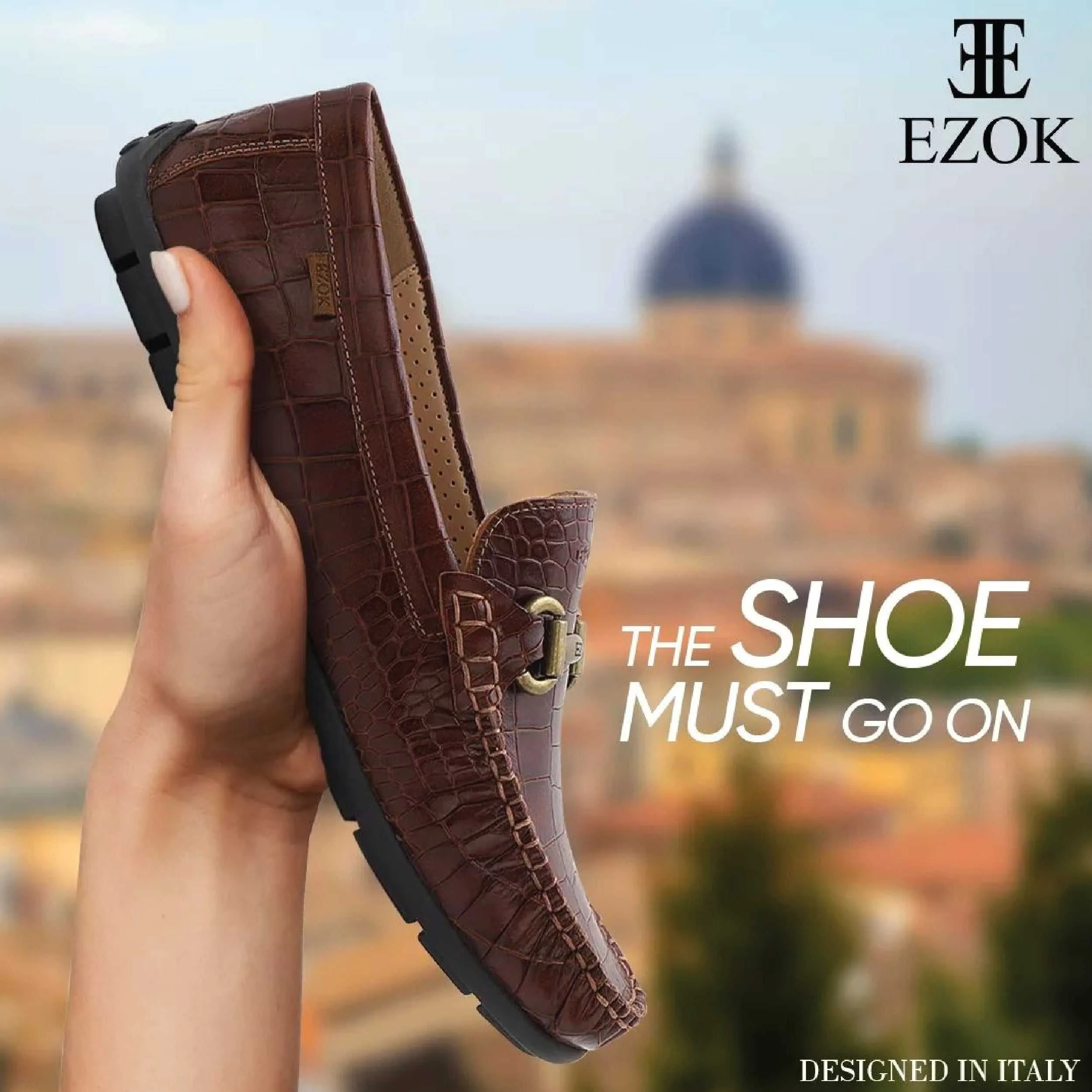 Ezok Men Brown Moccasin Driving Leather Carlo Loafers