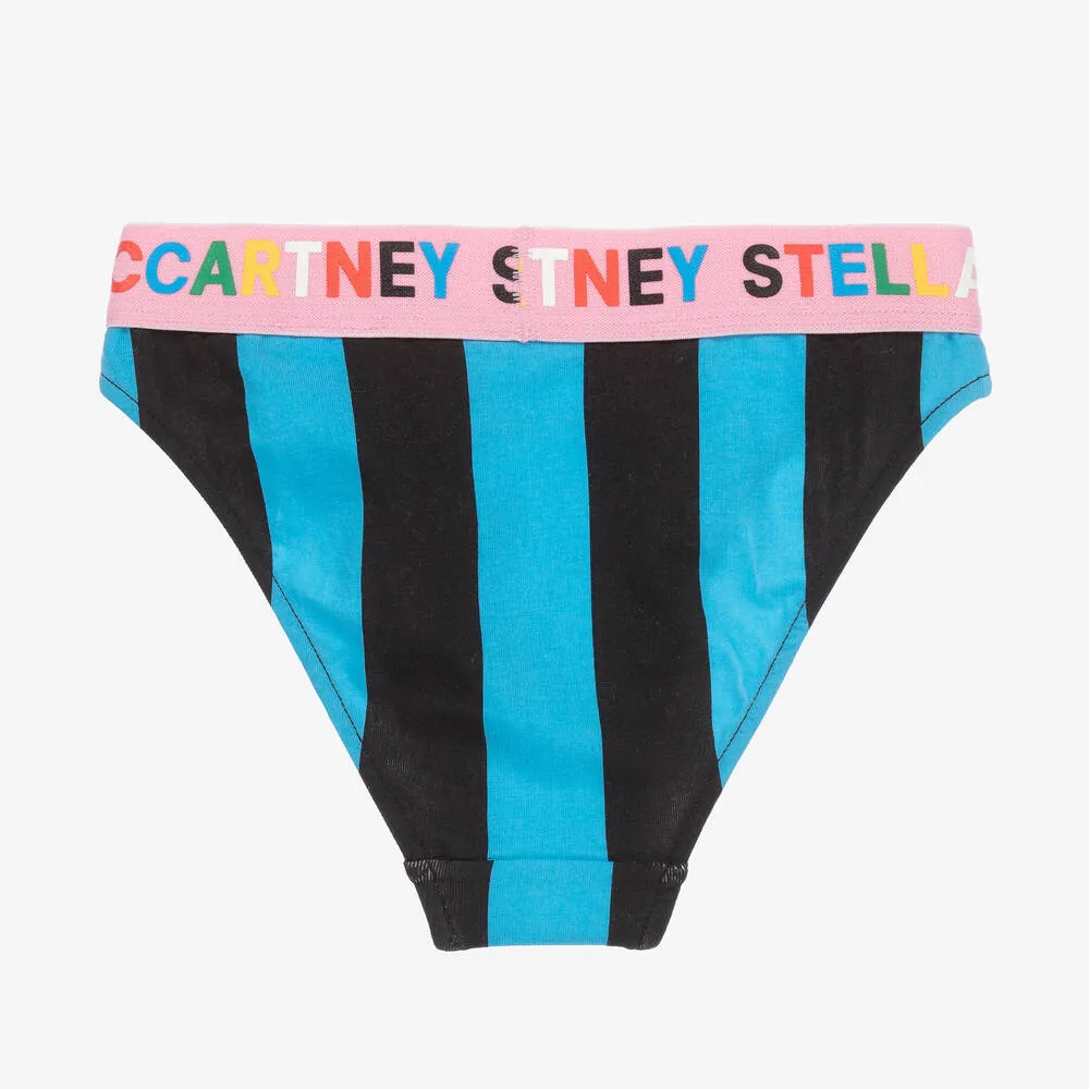 Girls Pink & Blue Stripe Knickers (2 Pack)