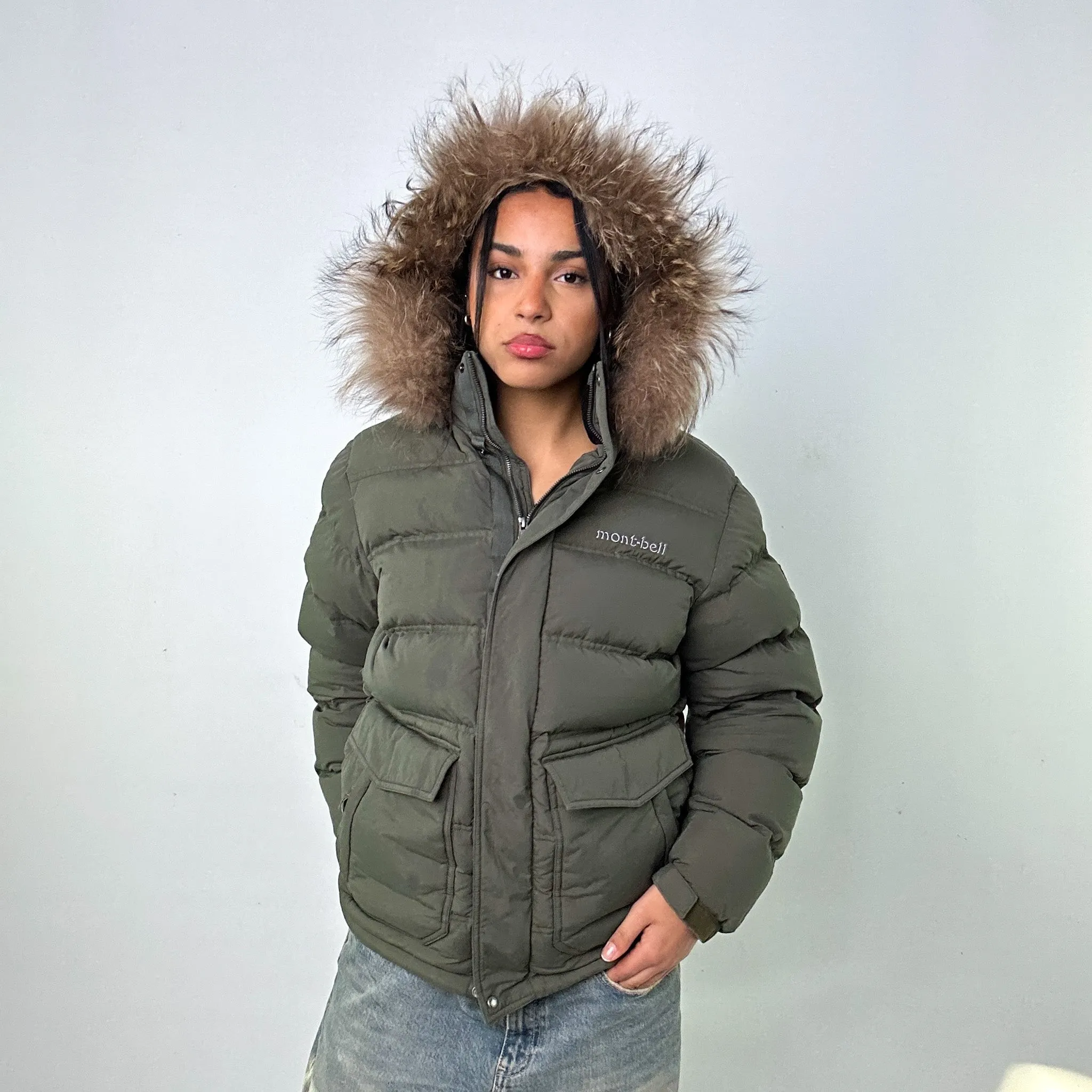 Green 90s Mont Bell Puffer Jacket Coat (M)