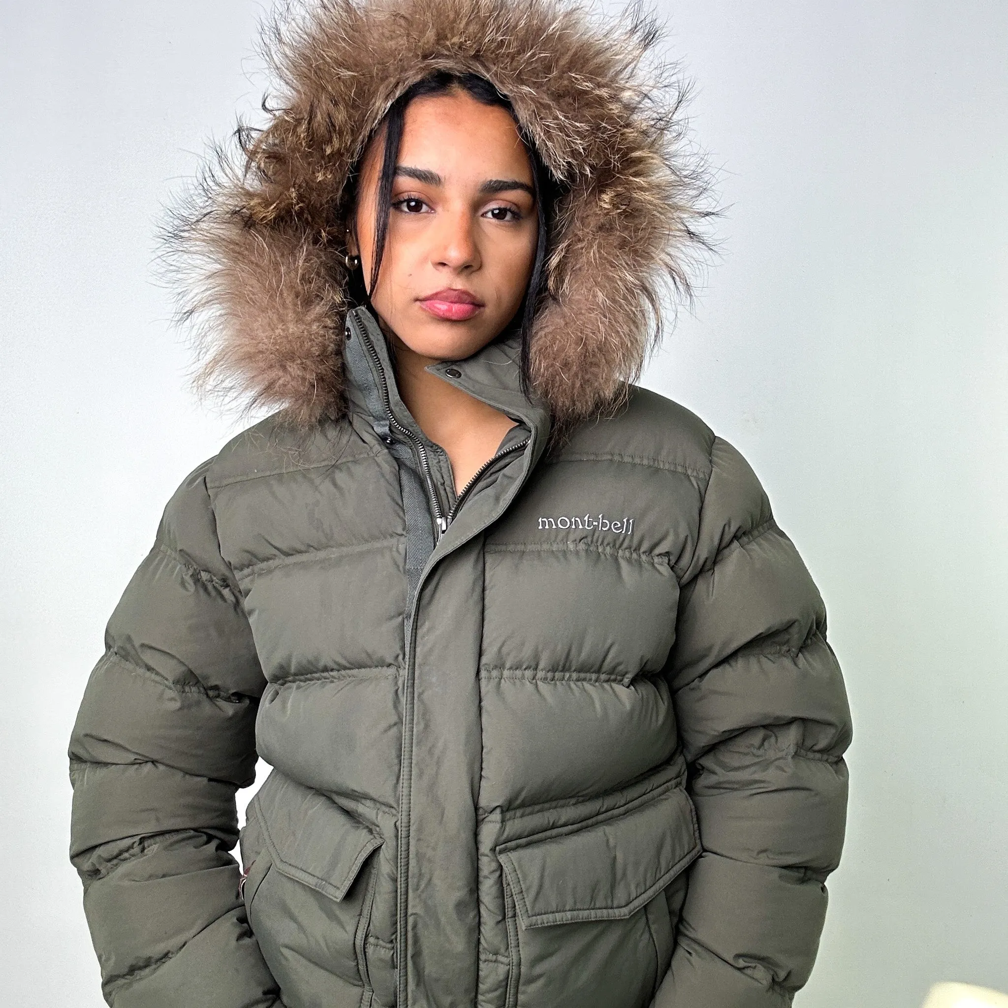 Green 90s Mont Bell Puffer Jacket Coat (M)