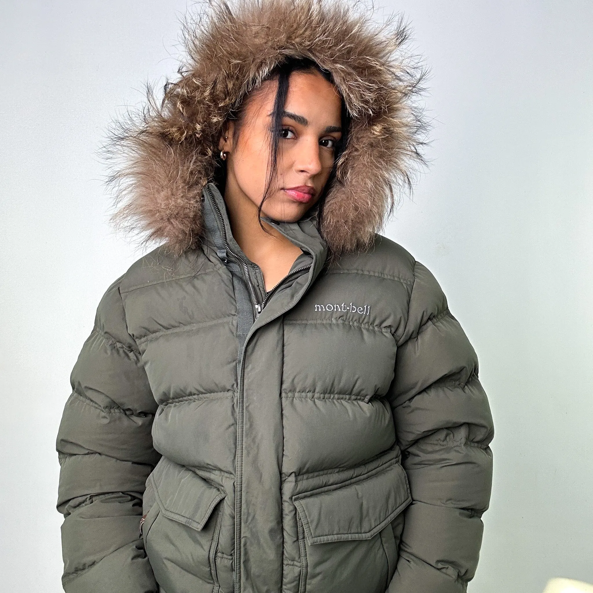 Green 90s Mont Bell Puffer Jacket Coat (M)