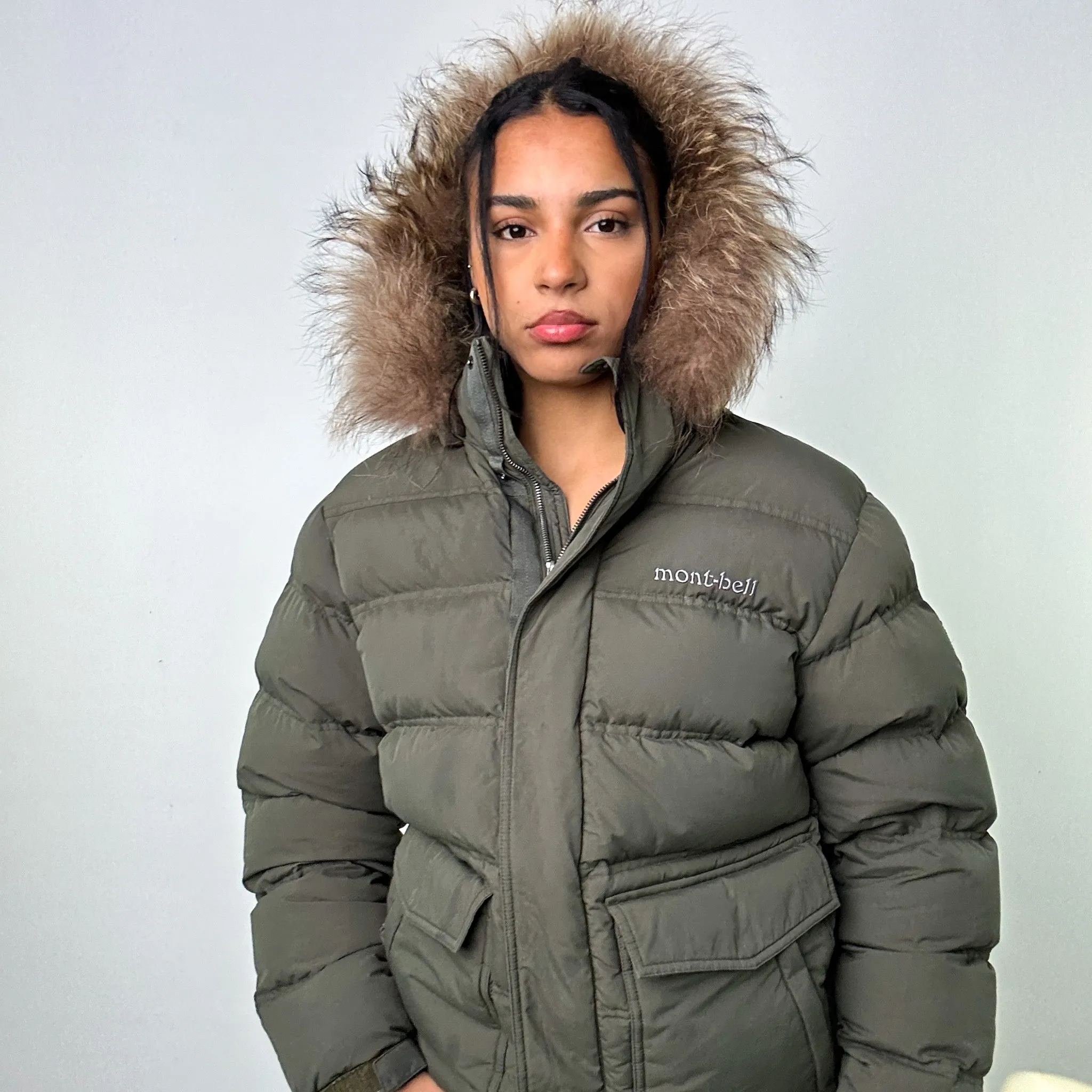 Green 90s Mont Bell Puffer Jacket Coat (M)