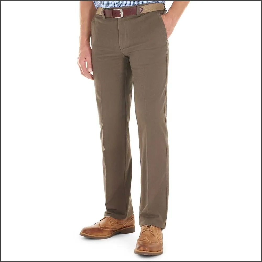 Gurteen Longford Winter Taupe Stretch Cotton Chino.