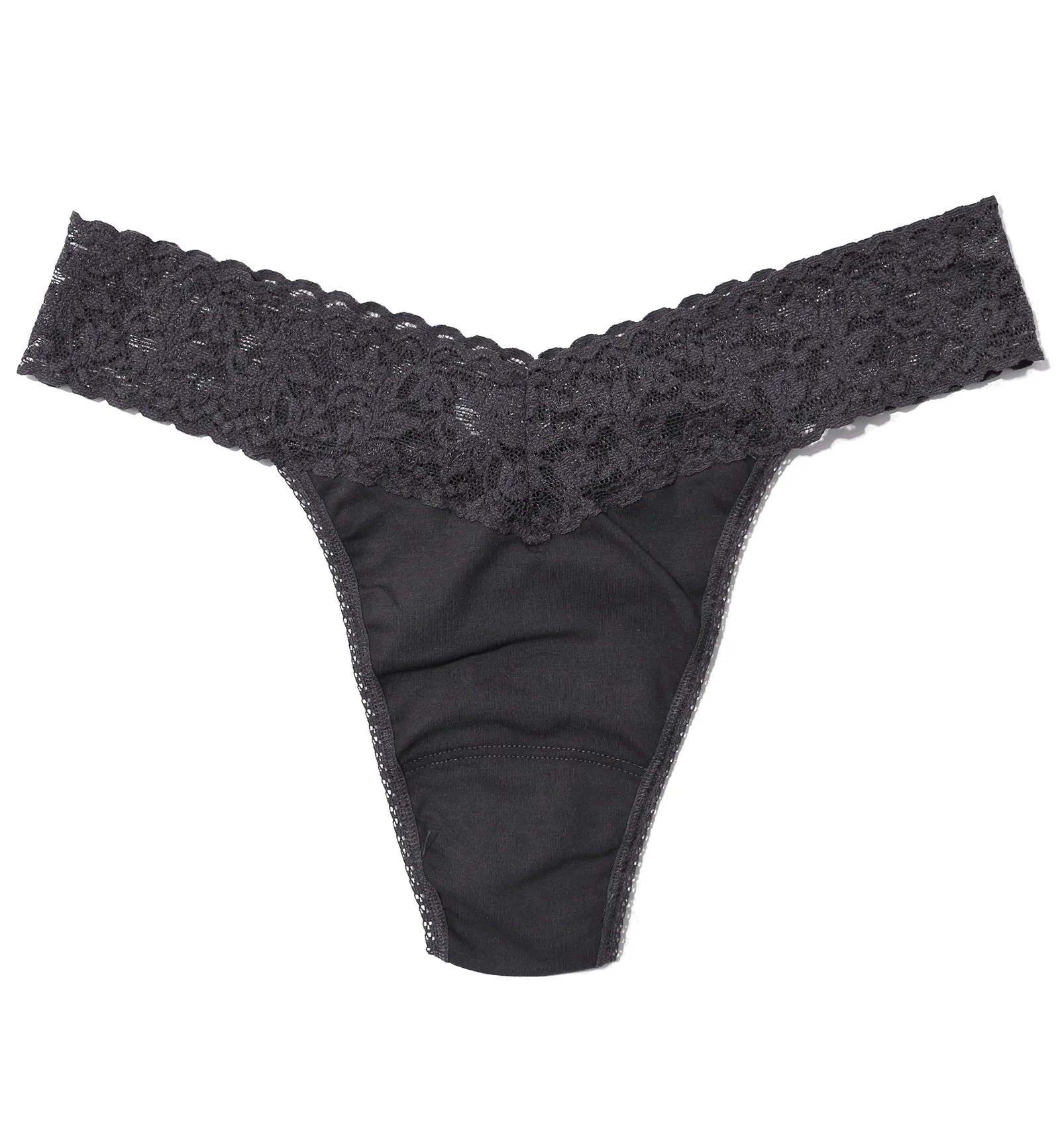 Hanky Panky Cotton Original Rise Thong (891801P) - Granite