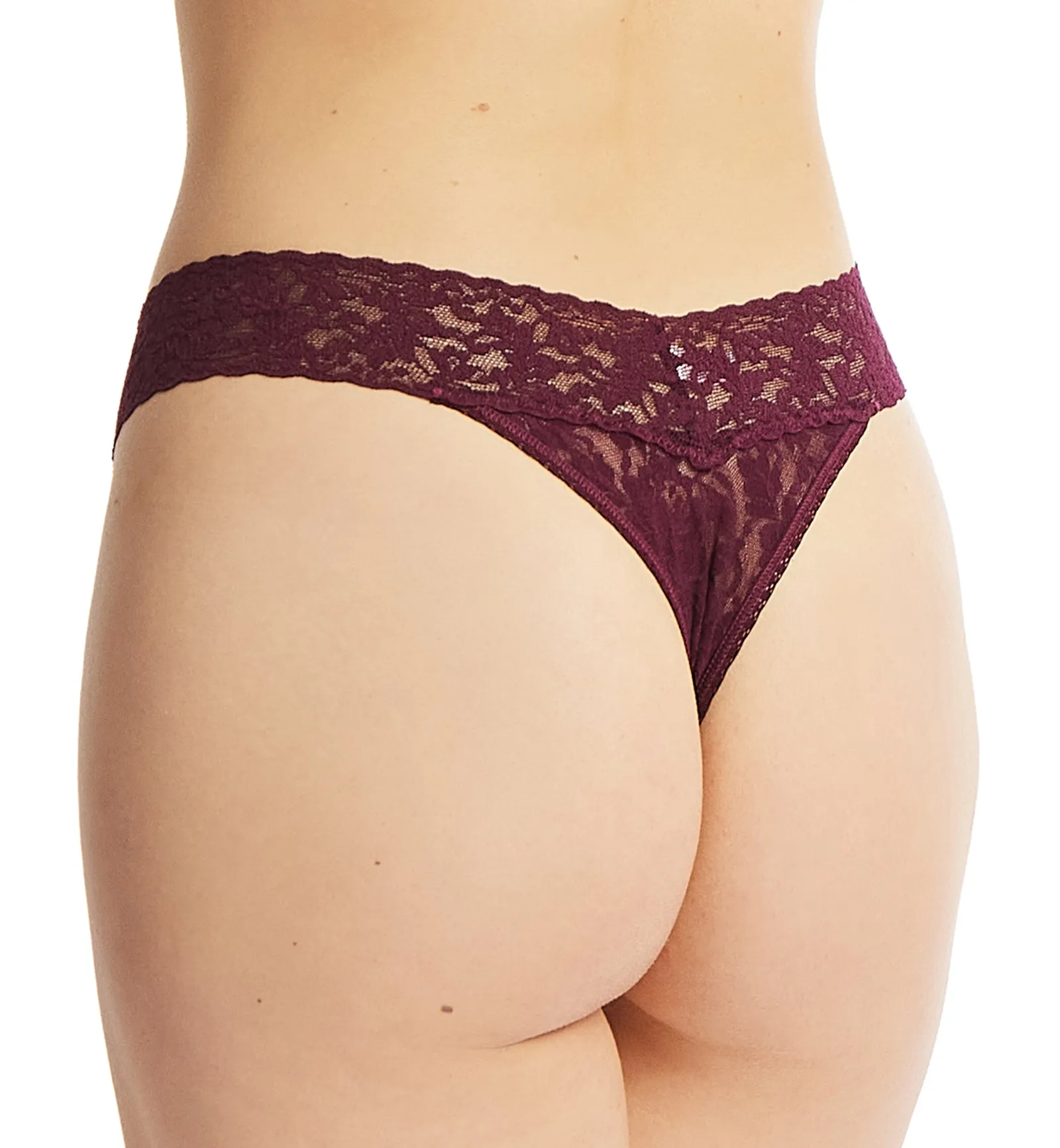 Hanky Panky Signature Lace Original Rise Thong (4811P) - Dried Cherry