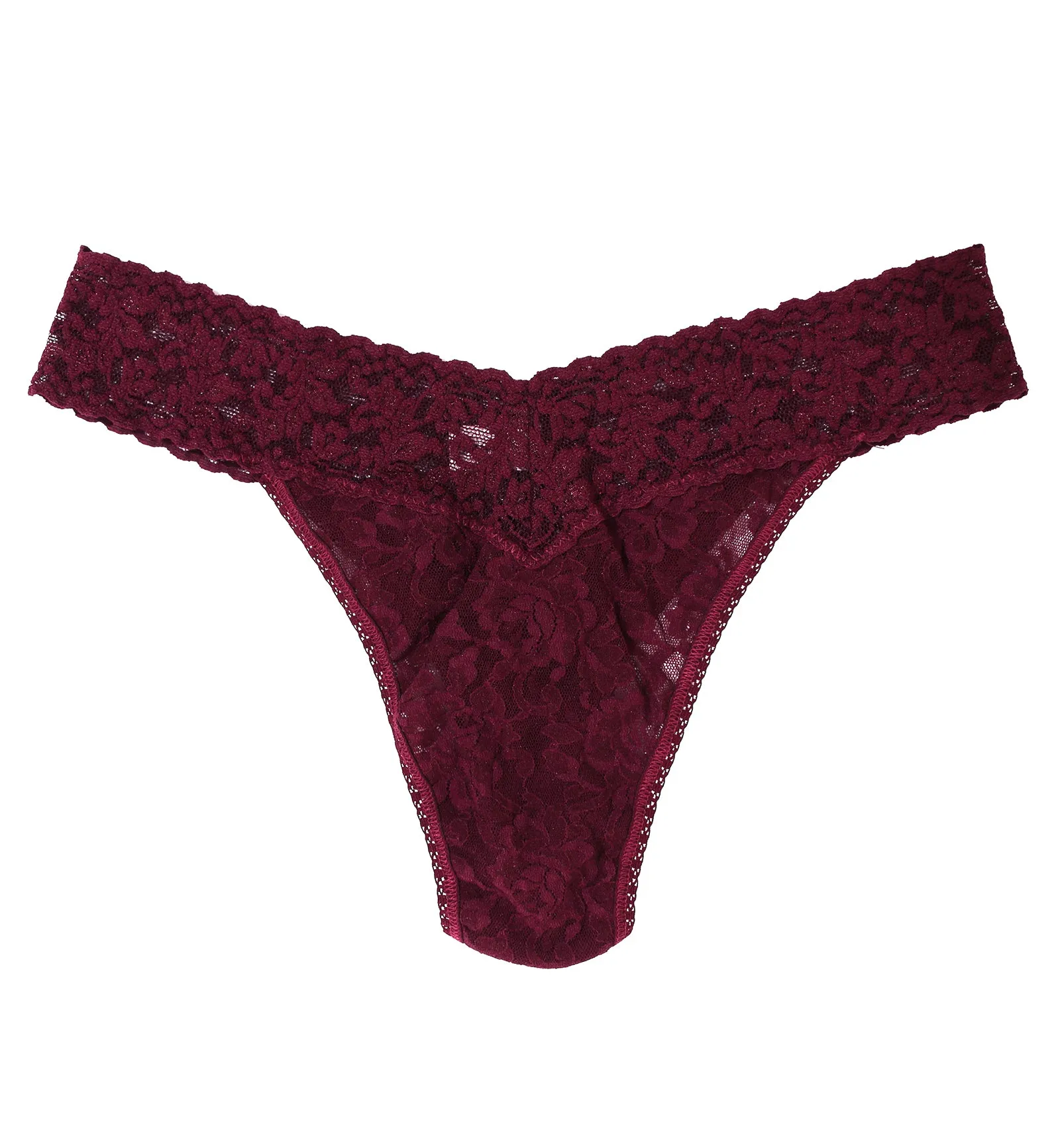 Hanky Panky Signature Lace Original Rise Thong (4811P) - Dried Cherry