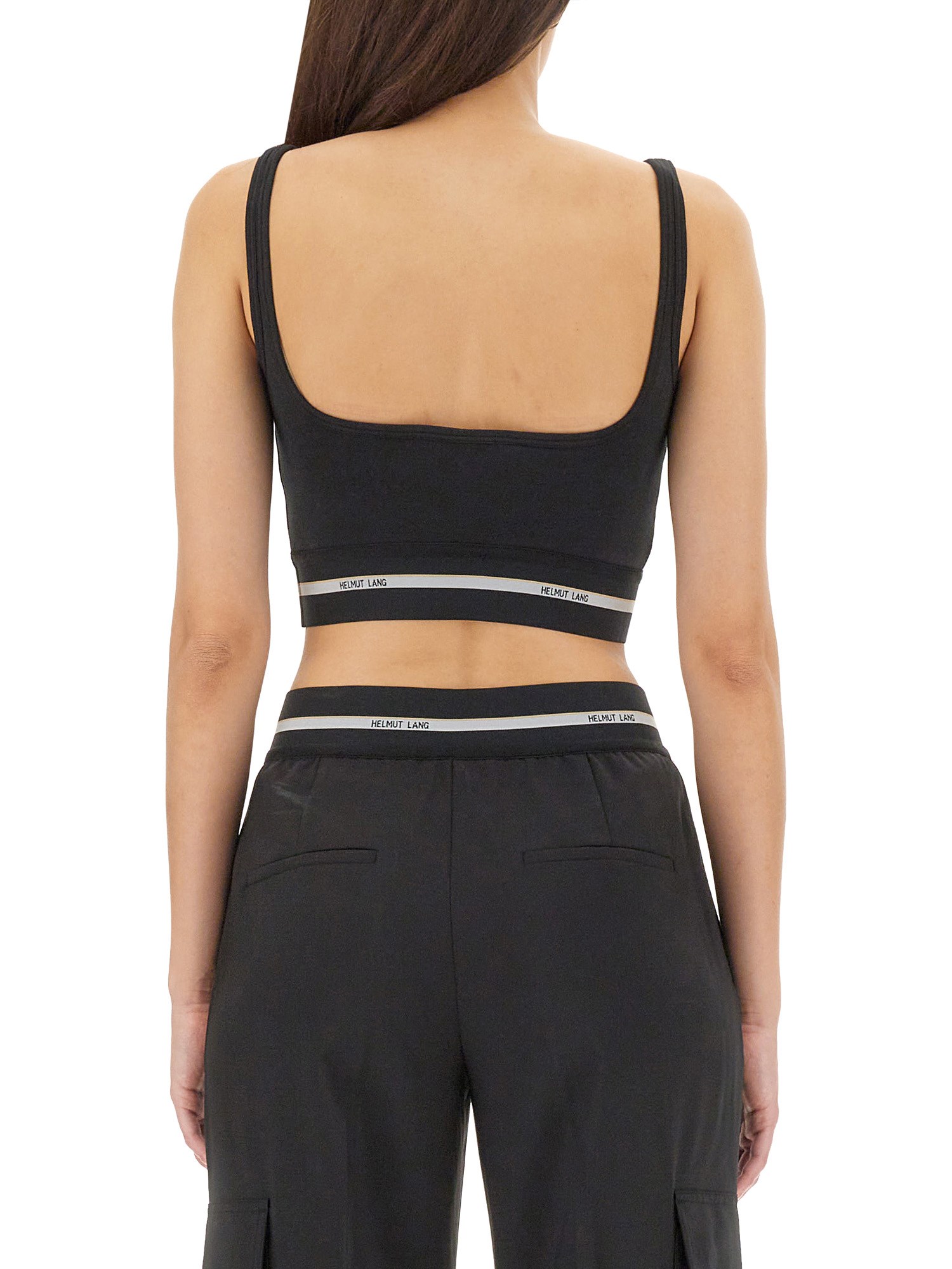 HELMUT LANG    CROP TOP WITH LOGO