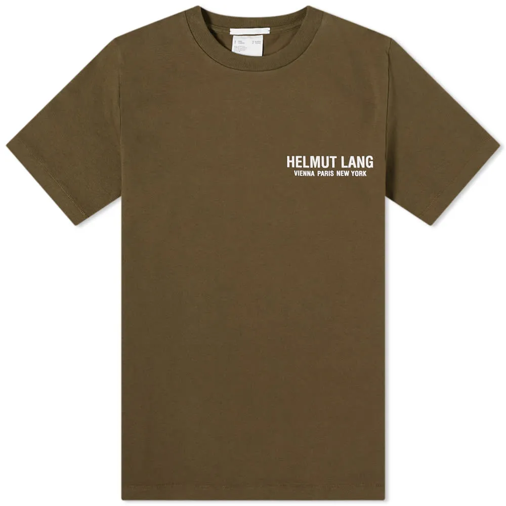 Helmut Lang Strapped Logo Text T-ShirtGreen