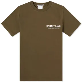 Helmut Lang Strapped Logo Text T-ShirtGreen