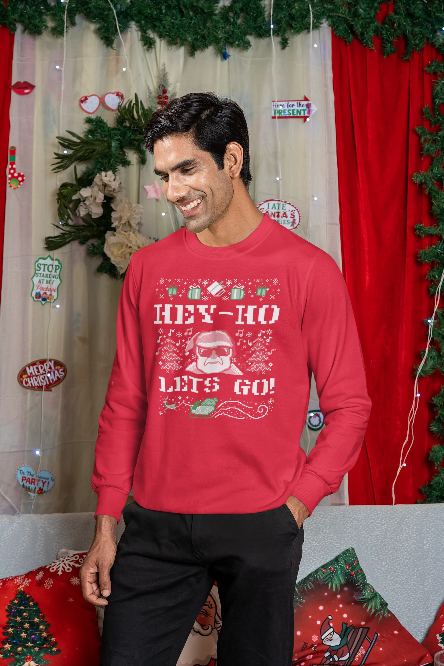 Hey Ho Let's Go! Ugly Christmas Sweatshirt