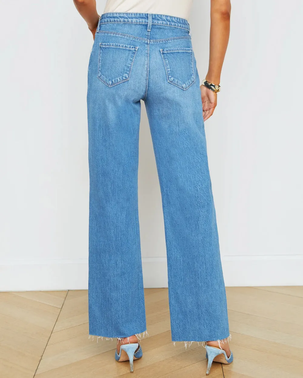 High Rise Tiana Wide Leg Jean in Seneca