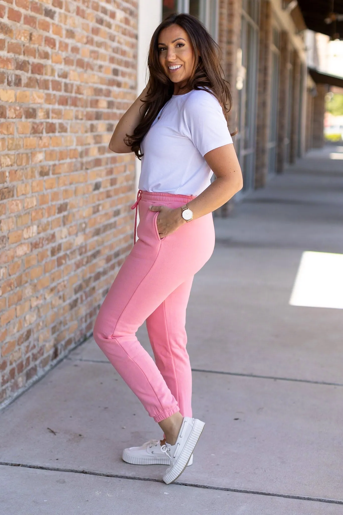 IN STOCK Cozy Joggers - Pink