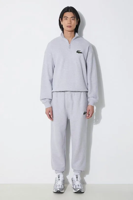 Lacoste cotton joggers gray color