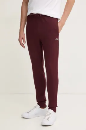 Lacoste joggers maroon color smooth