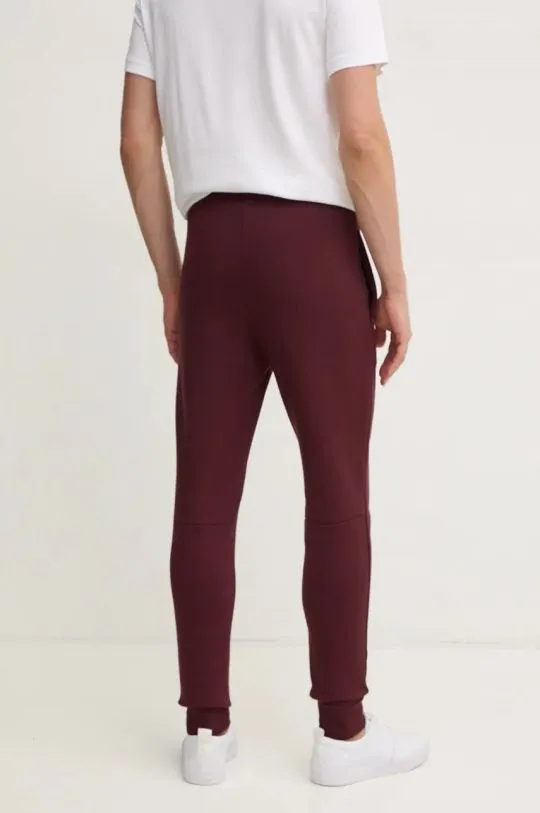 Lacoste joggers maroon color smooth