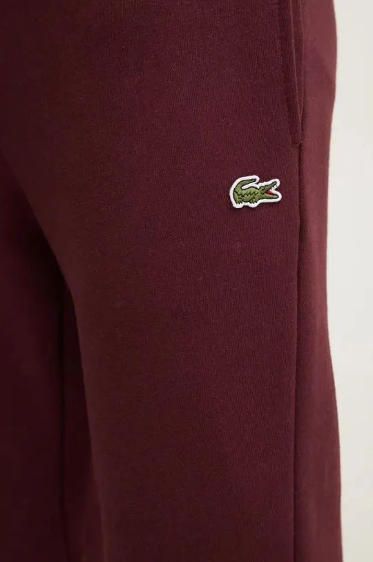 Lacoste joggers maroon color smooth