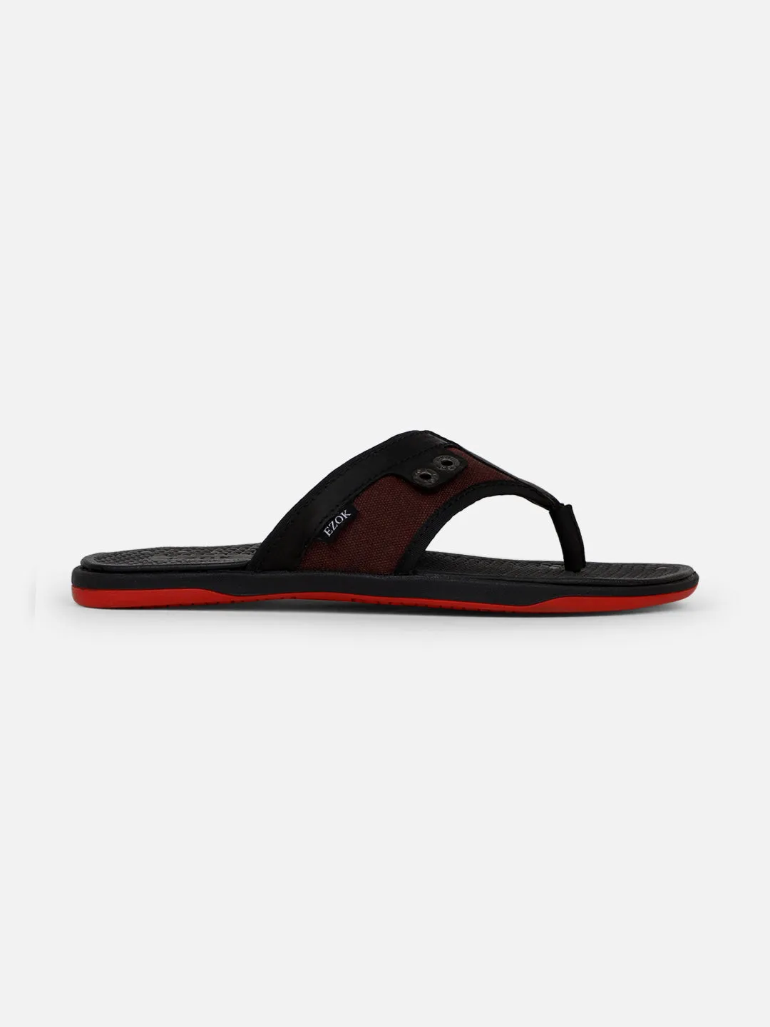 Leather flipflops for men (black)