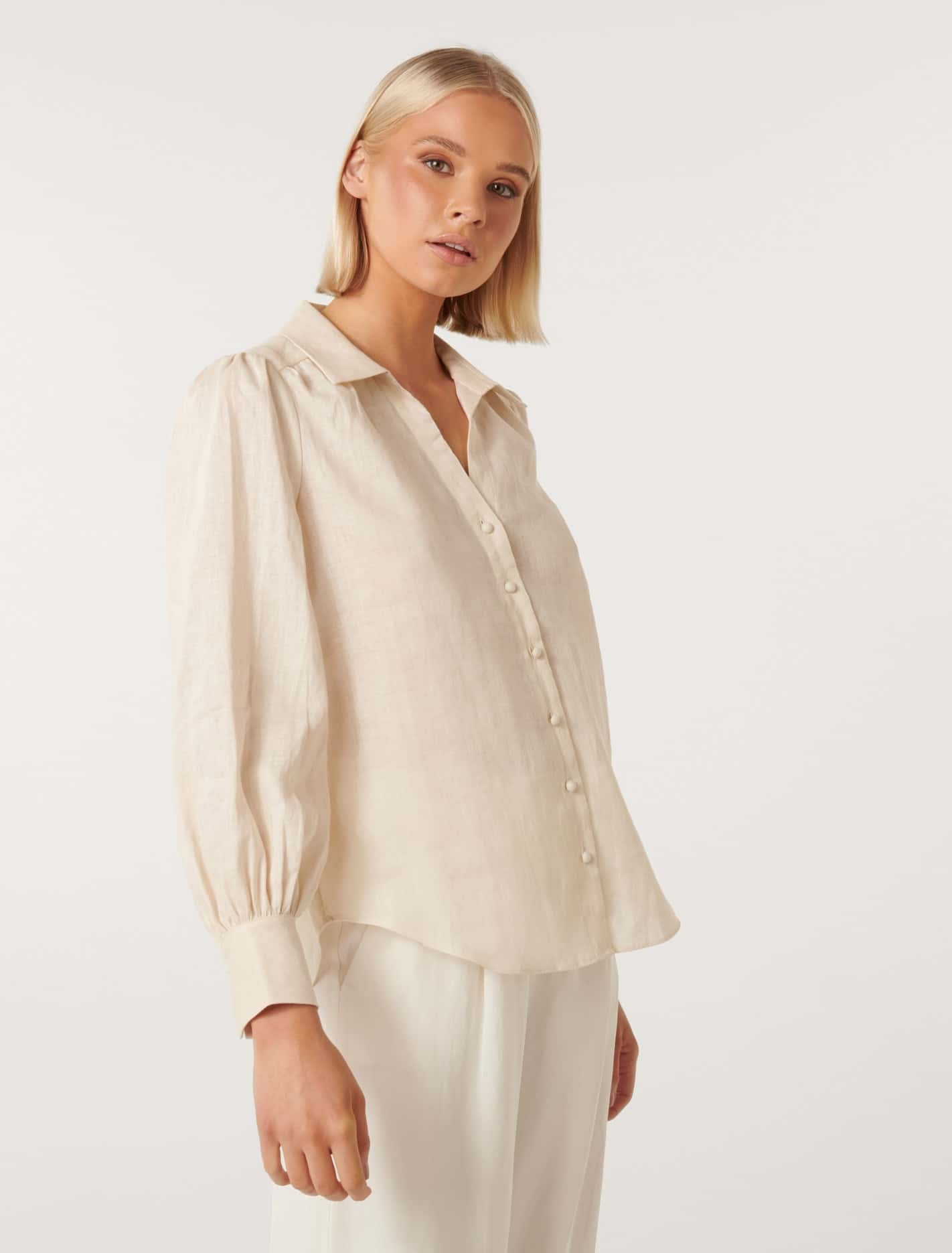 Lee Petite Linen Blouse