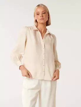 Lee Petite Linen Blouse