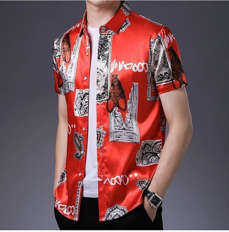 Lee Roth Vintage Silk Shirt For Men