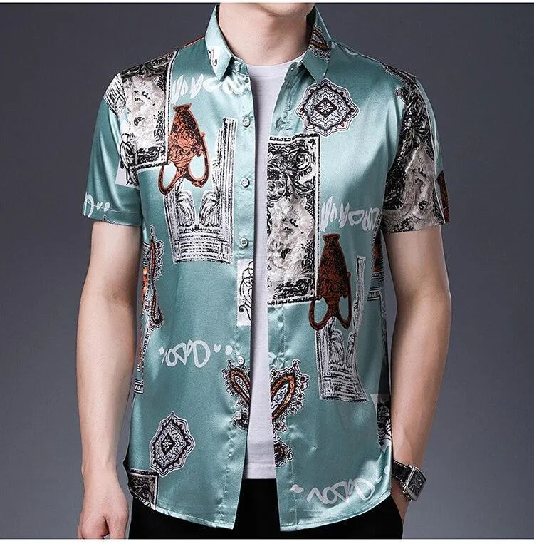 Lee Roth Vintage Silk Shirt For Men