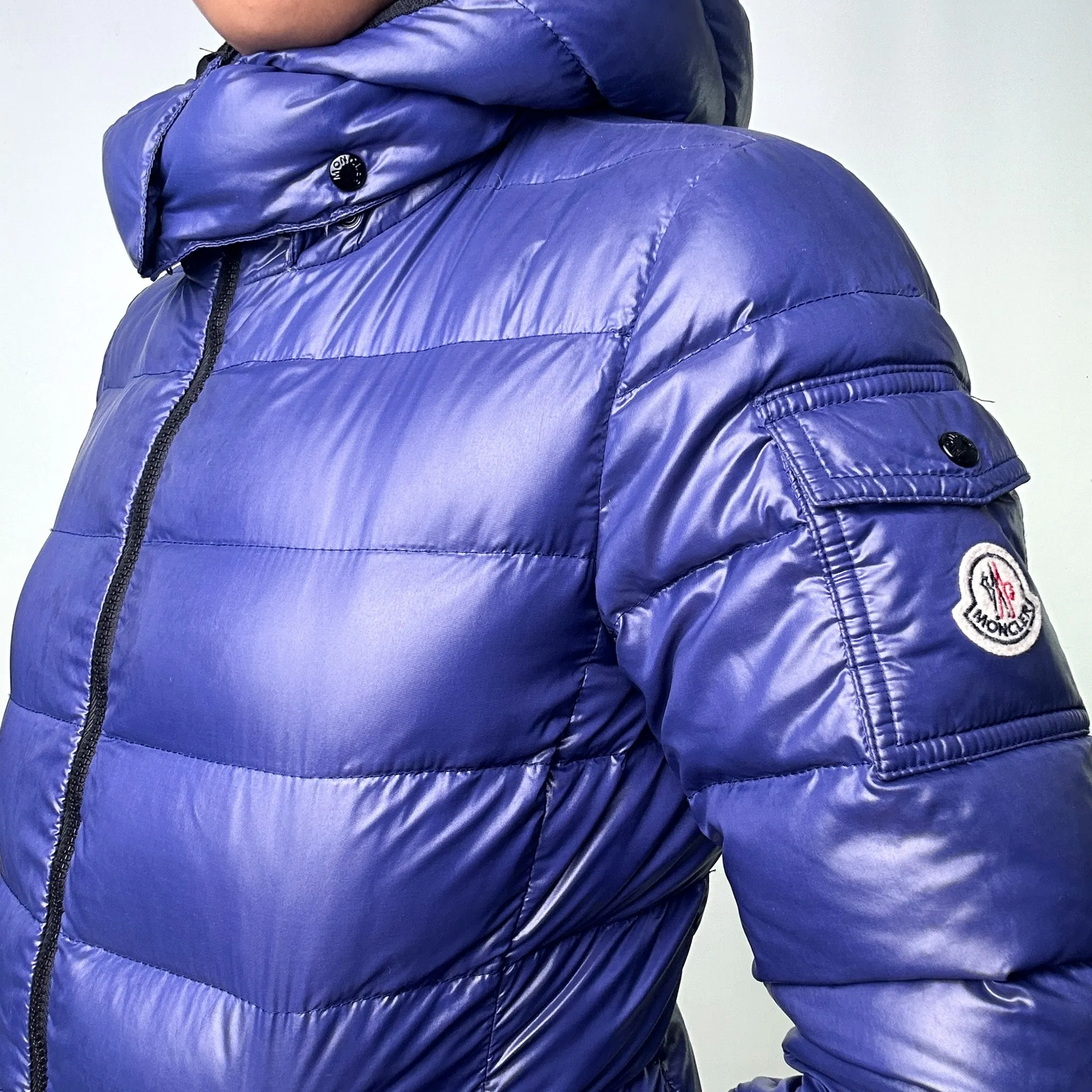 Light Blue 90s Moncler Bady Puffer Jacket Coat (S)