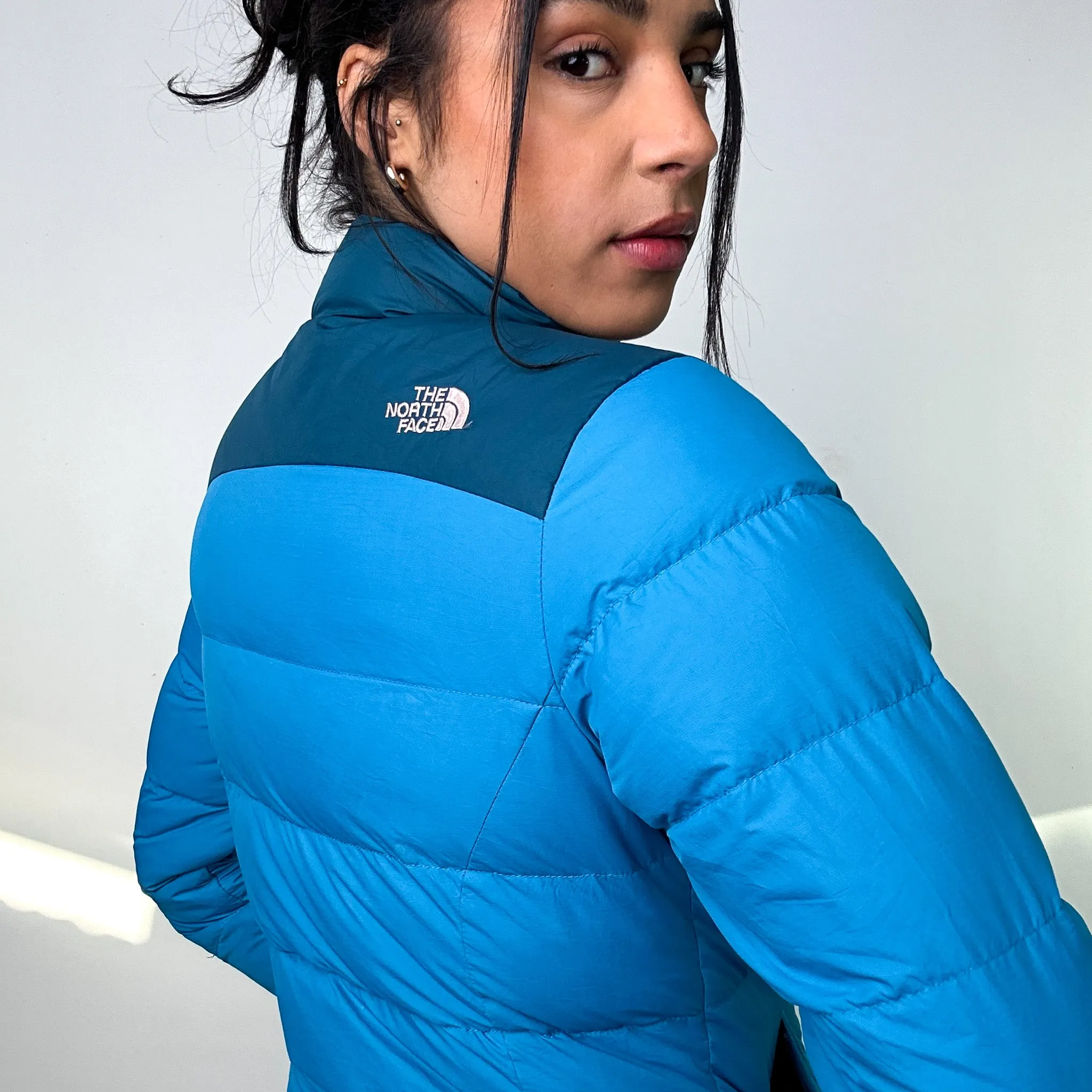 Light Blue 90s The North Face 700 Series Puffer Jacket Coat (XS)