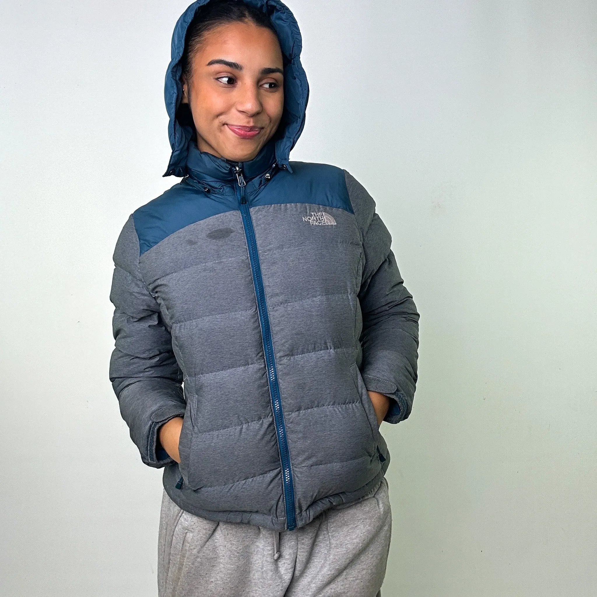 Light Grey 90s The North Face 700 Series Puffer Jacket Coat (L)