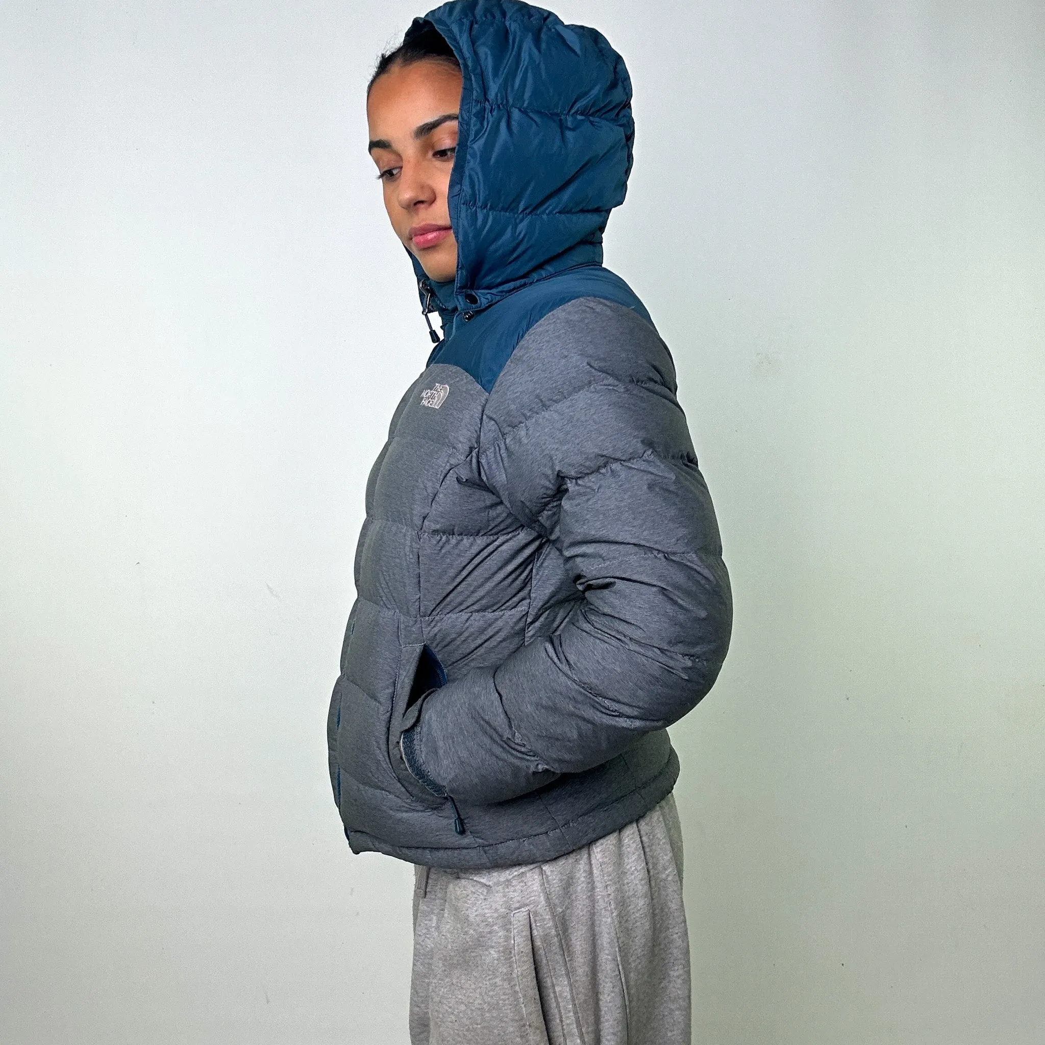 Light Grey 90s The North Face 700 Series Puffer Jacket Coat (L)