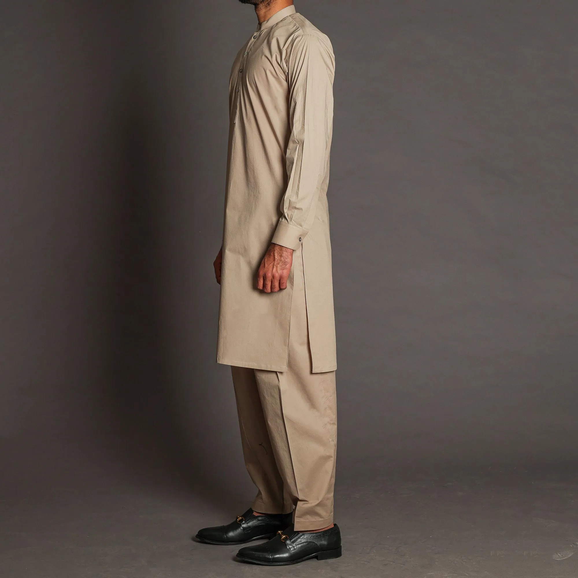 Light Khaki Shalwar Qameez