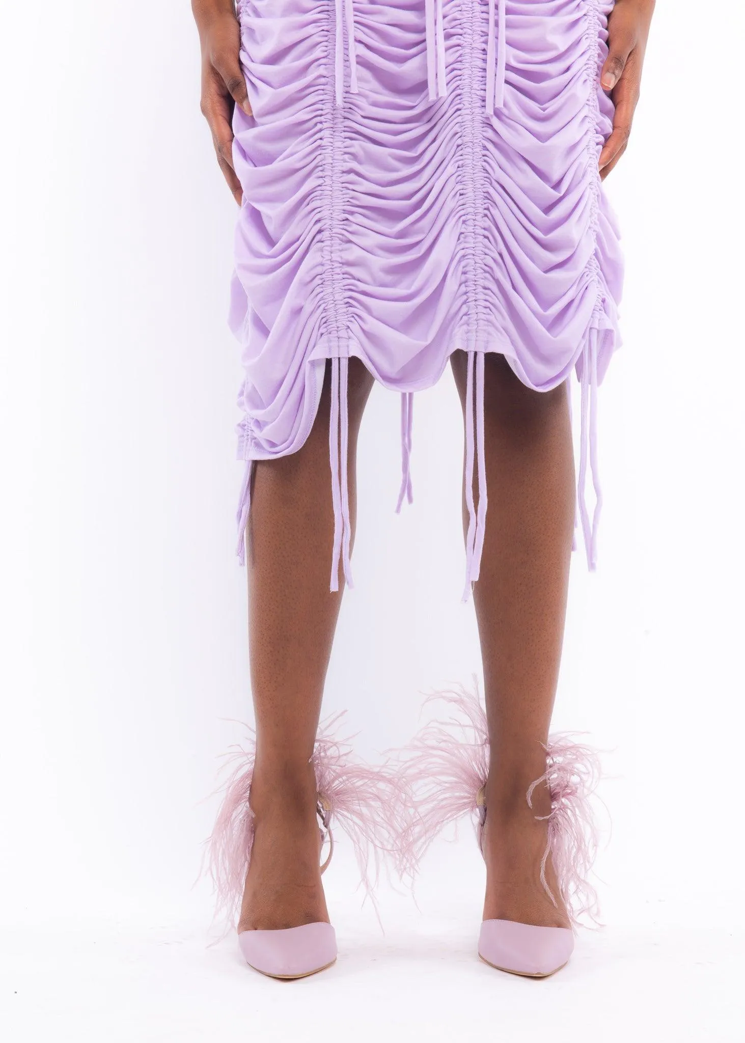 Lilac Pointed Feather Heels