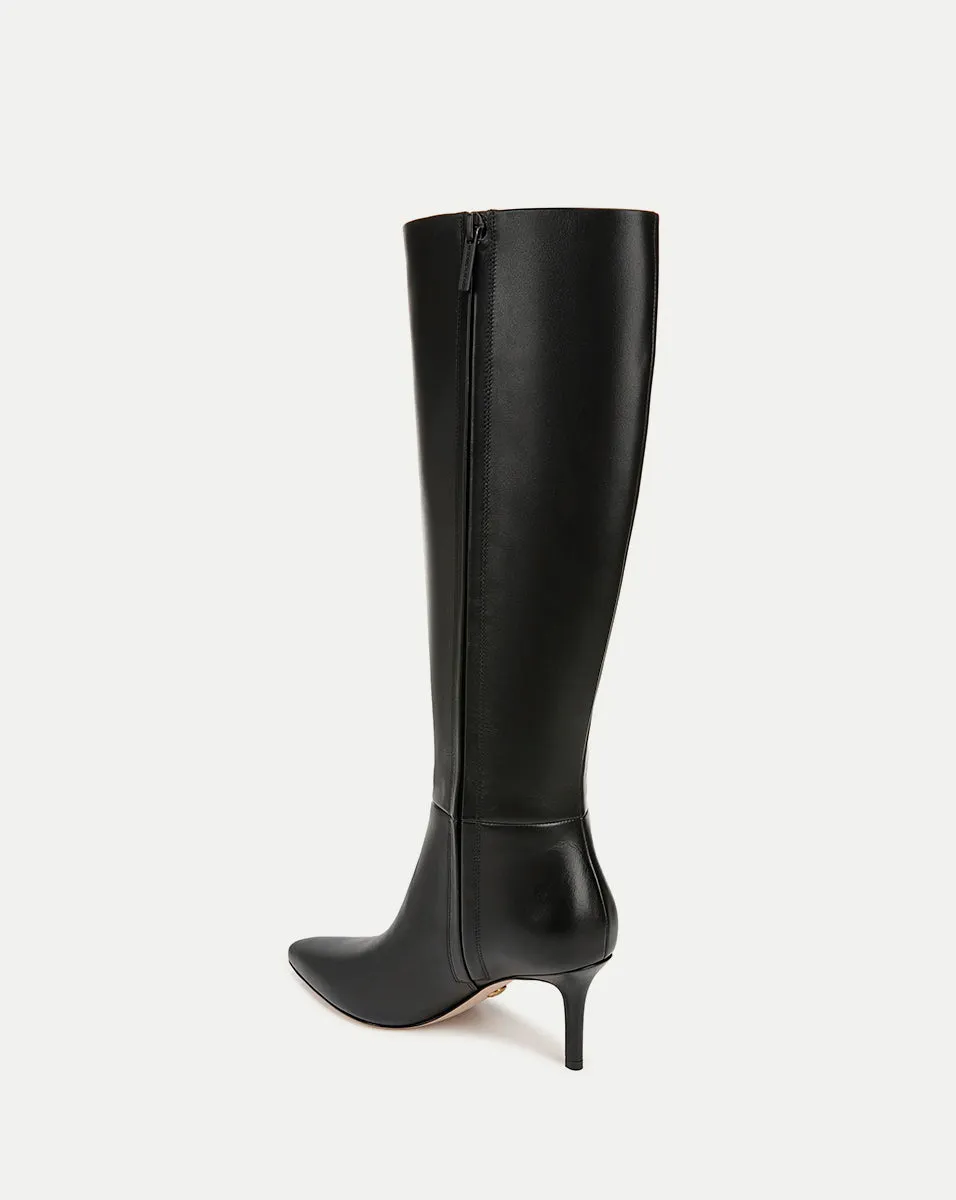 Lisa Leather Mid-Heel Tall Boot