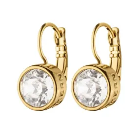 LOUISE SHINY GOLD CRYSTAL EARRINGS