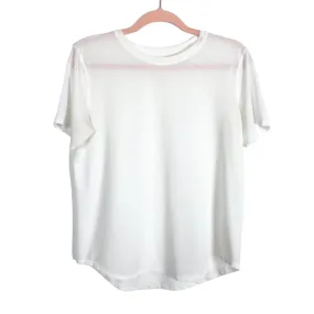 Lululemon White Mesh Back Reflector Dot Top- Size ~M (see notes)