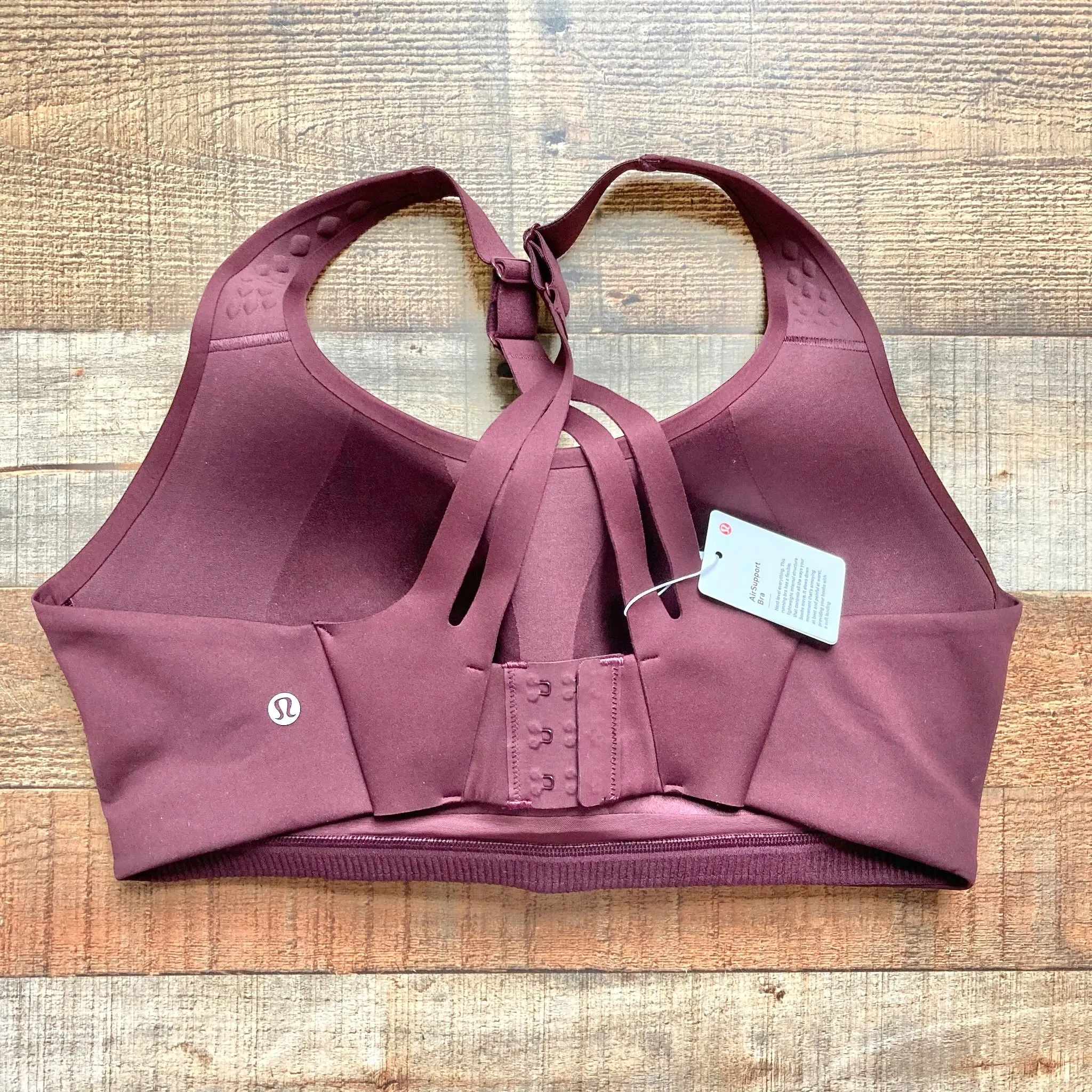 Lululemon Wine Padded Air Support Bra NWT- Size 38D