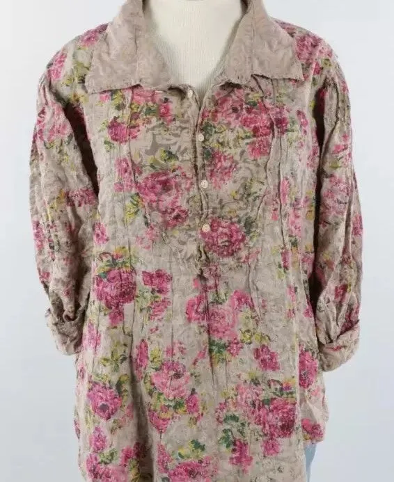 Magnolia Pearl Kalamkari Quilted Tora Shirt