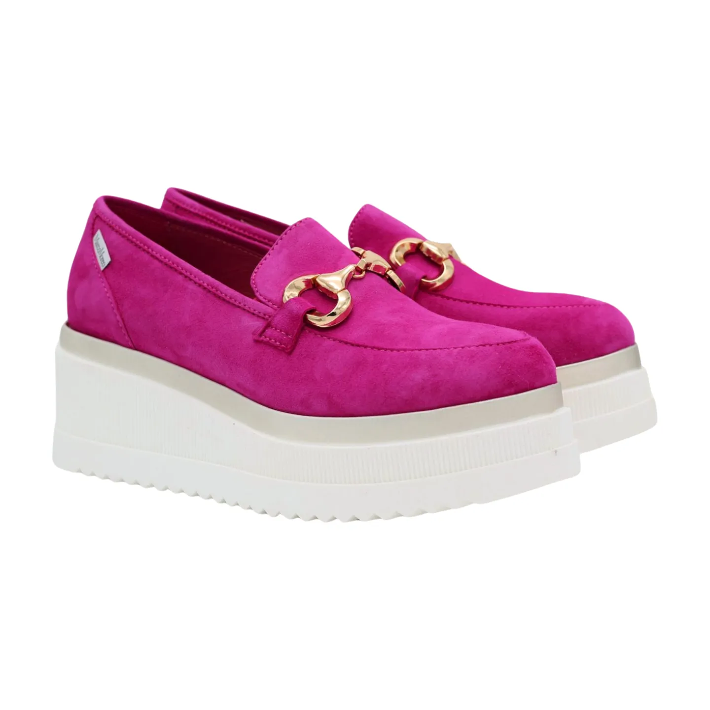 MARCO MOREO Ilaria Pink Suede  Platform Loafer E4245