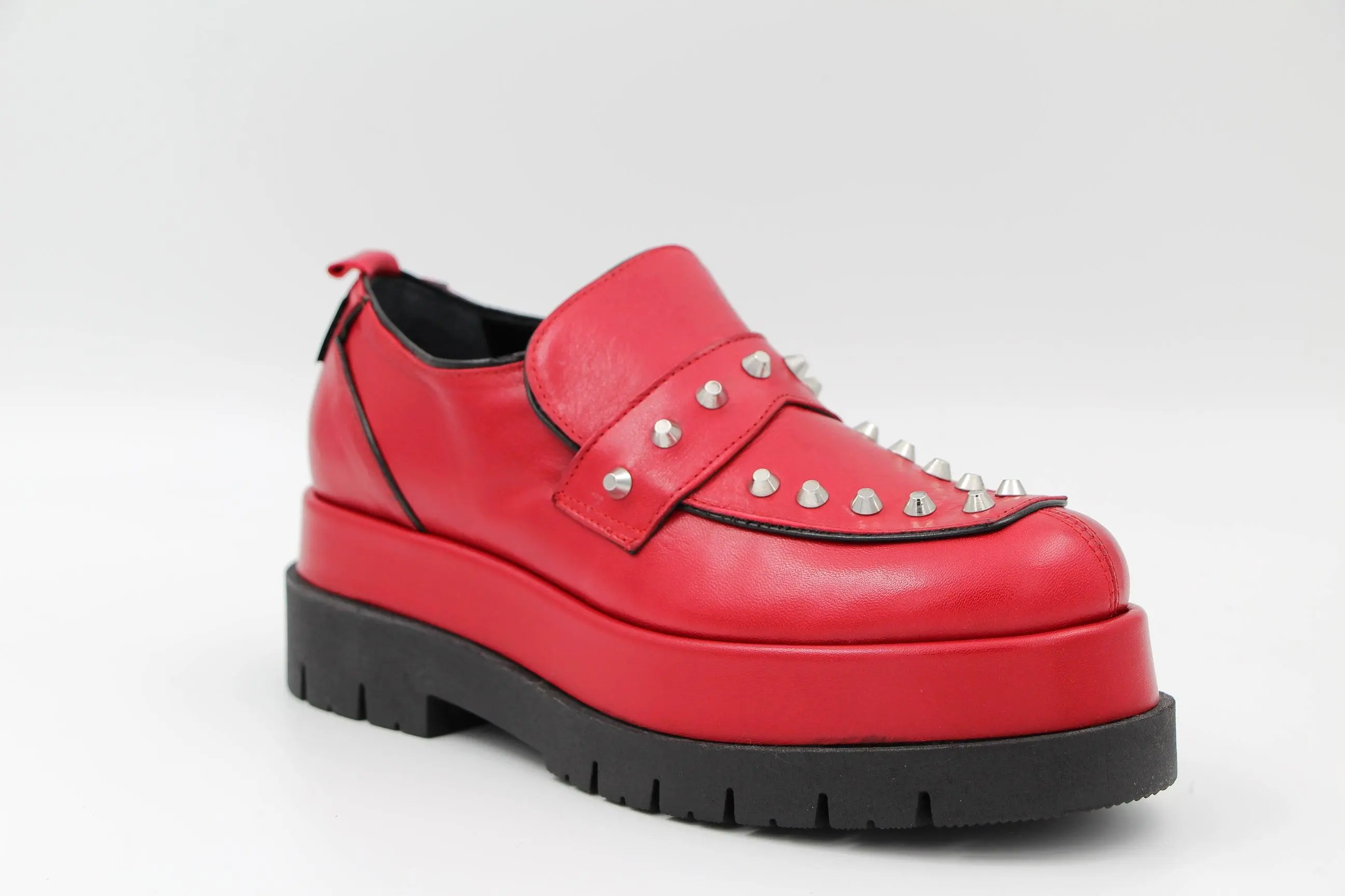 MARCO MOREO Red Platform Loafer C2090