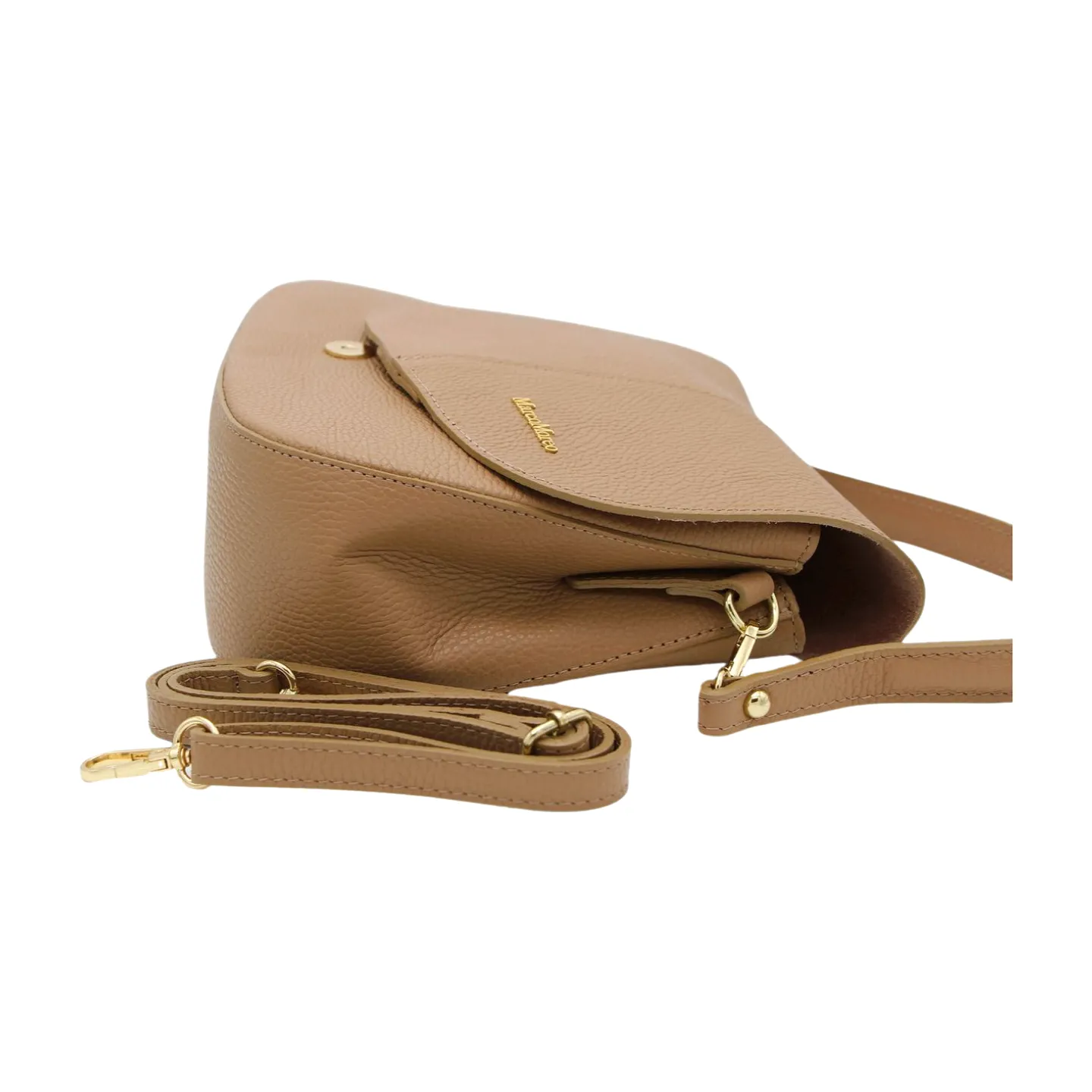 MARCO MOREO Tan Leather Saddle Bag 1816