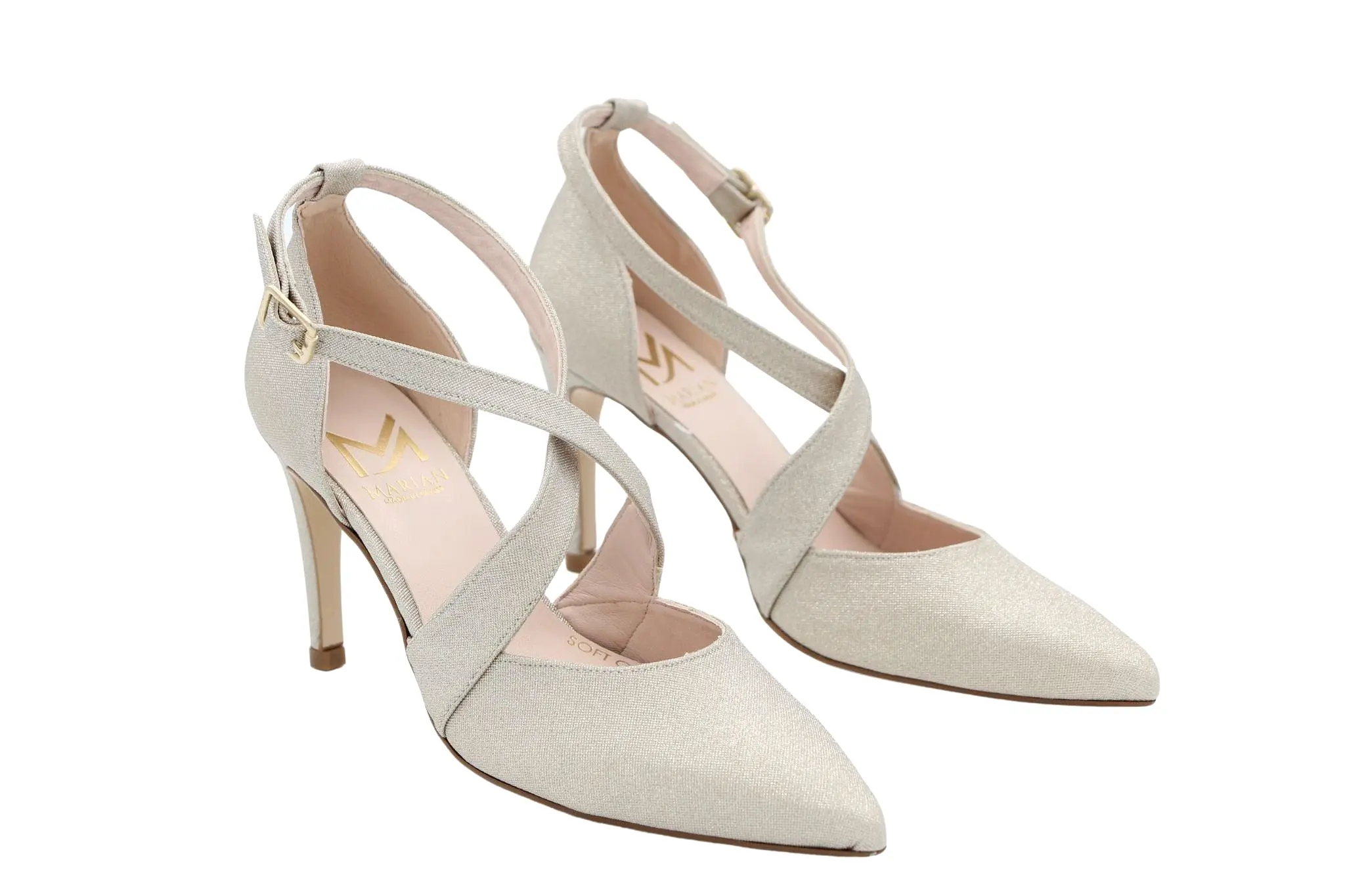 Marian Gold Shimmer Pointed toe Shoe