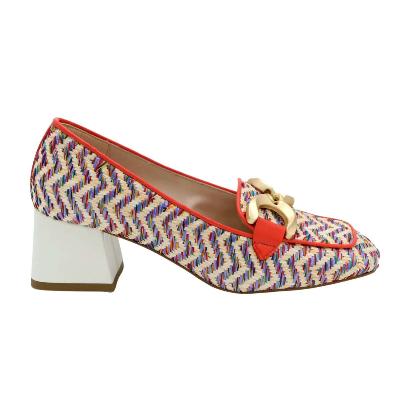 Marian Multi Print Heeled loafer