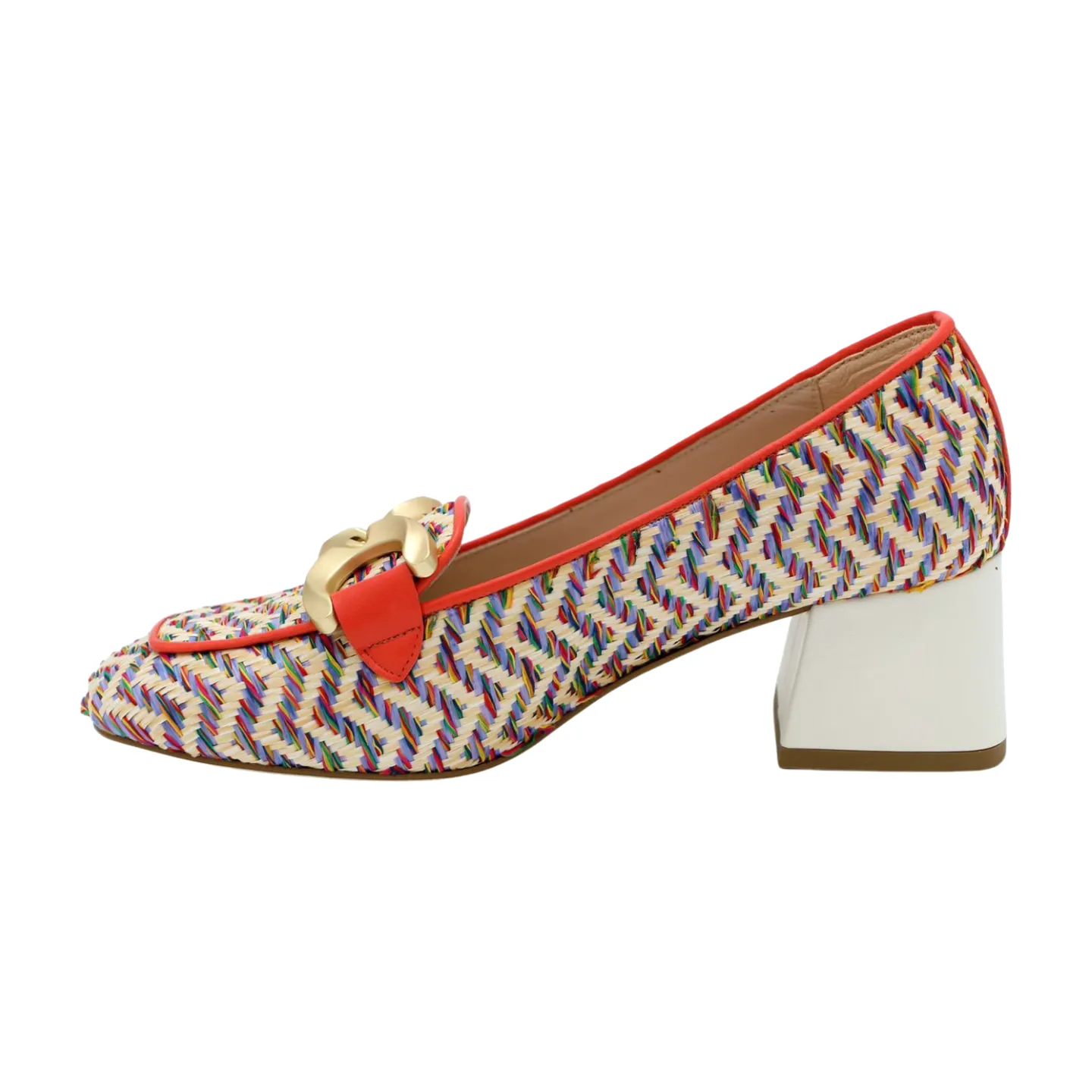 Marian Multi Print Heeled loafer