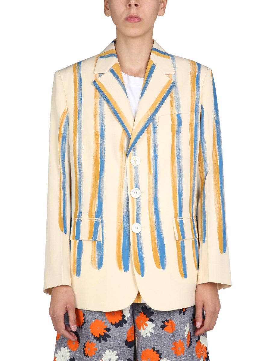 MARNI    SINGLE-BREASTED VIRGIN WOOL JACKET